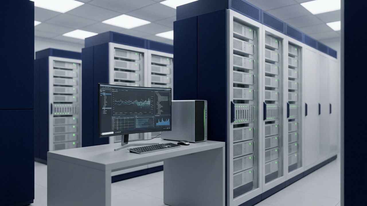 Enterprise computing hardware and infrastructure deployed in a business environment.